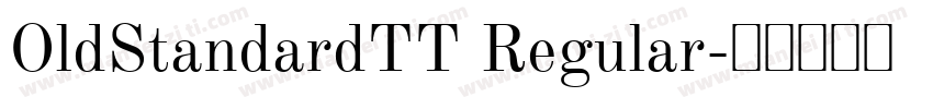 OldStandardTT Regular字体转换